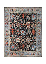 A34464 Oriental Rug Pakistani Handmade Area Transitional 8'2'' x 10'6'' -8x11- Blue Black Oushak Design