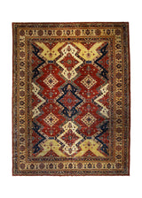 A34511 Oriental Rug Pakistani Handmade Area Transitional Tribal 13'7'' x 18'1'' -14x18- Red Yellow Gold Geometric Design