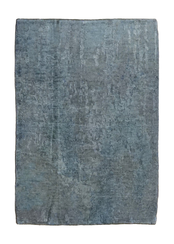 A34535 Oriental Rug Indian Handmade Area Modern Neutral 2'0'' x 2'10'' -2x3- Blue Gray Abstract Splatter Design
