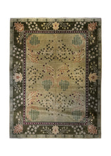 A34586 Oriental Rug Tibetan Handmade Area Transitional 8'8'' x 11'3'' -9x11- Whites Beige Green Tree of Life Design