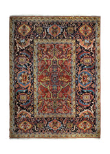 A34587 Persian Rug Heriz Handmade Area Traditional 8'3'' x 11'2'' -8x11- Red Floral Design