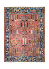 A34616 Oriental Rug Pakistani Handmade Area Transitional Tribal 9'11'' x 13'6'' -10x14- Red Blue Tree of Life Bakhshayesh Design
