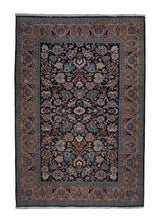 A34641 Oriental Rug Pakistani Handmade Area Traditional 4'7'' x 6'9'' -5x7- Black Pink Floral Design.jpg