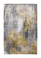 A34665 Oriental Rug Indian Handmade Area Modern 12'1'' x 18'3'' -12x18- Whites Beige Yellow Gold Abstract Splatter Design