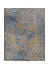 A34727 Oriental Rug Indian Handmade Area Modern 7'12'' x 10'1'' -8x10- Whites Beige Yellow Gold Abstract Splatter Design