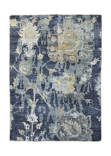 A34731 Oriental Rug Indian Handmade Area Transitional 2'6'' x 3'6'' -3x4- Blue Yellow Gold Oushak Design