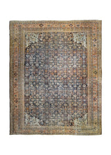 A34733 Persian Rug Sultanabad Handmade Area Antique Traditional 11'3'' x 13'8'' -11x14- Orange Blue Herati Design