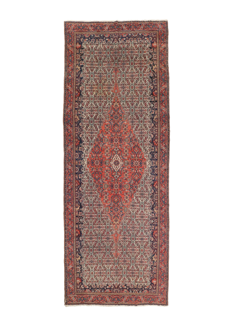 A34746 Persian Rug Sanandaj Handmade Area Runner Antique Traditional 7'2'' x 19'8'' -7x20- Red Herati Design