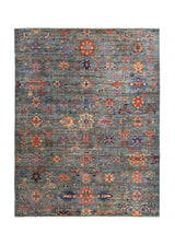 A34757 Oriental Rug Pakistani Handmade Area Transitional 9'2'' x 11'11'' -9x12- Green Floral Design