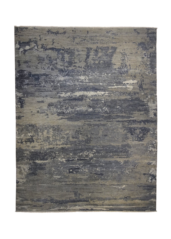 A34768 Oriental Rug Pakistani Handmade Area Modern Neutral 7'10'' x 10'1'' -8x10- Whites Beige Gray Abstract Splatter Design