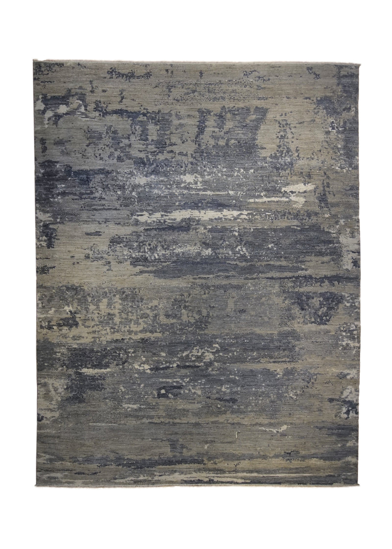 A34768 Oriental Rug Pakistani Handmade Area Modern Neutral 7'10'' x 10'1'' -8x10- Whites Beige Gray Abstract Splatter Design