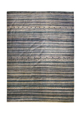 A34784 Oriental Rug Pakistani Handmade Area Transitional 9'9'' x 13'8'' -10x14- Blue Stripes Design