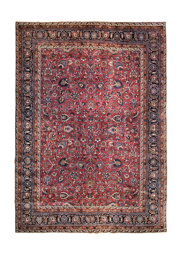 A34798 Persian Rug Mashhad Handmade Area Antique Traditional 11'5'' x 15'11'' -11x16- Blue Floral Design