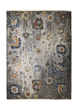 A34812 Oriental Rug Indian Handmade Area Transitional 8'11'' x 12'0'' -9x12- Whites Beige Gray Soumak Oushak Design