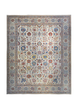 A34827 Oriental Rug Pakistani Handmade Area Transitional 11'11'' x 14'9'' -12x15- Whites Beige Blue Stone Wash Floral Nooristan Design