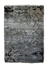 A34835 Oriental Rug Indian Handmade Area Modern 2'0'' x 3'0'' -2x3- Gray Geometric Design