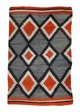 A34884 Native American Rug Navajo Handmade Area Antique Tribal 4'12'' x 7'10'' -5x8- Gray Geometric Design