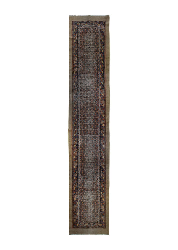 A34901 Persian Rug Sarab Handmade Runner Antique Tribal 2'11'' x 16'3'' -3x16- Whites Beige Red Blue Geometric Design