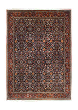 A34905 Persian Rug Bijar Handmade Area Traditional 9'10'' x 12'11'' -10x13- Blue Red Floral Design