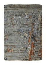A34980 Oriental Rug Indian Handmade Area Modern 2'0'' x 3'0'' -2x3- Gray Orange Abstract Splatter Design