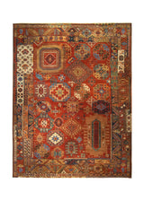 A34990 Oriental Rug Pakistani Handmade Area Transitional Tribal 10'4'' x 13'4'' -10x13- Red Geometric Baloch Design