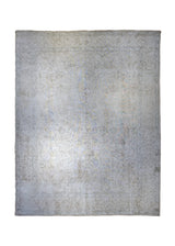 A35067 Persian Rug Tabriz Handmade Area Antique Neutral 9'7'' x 12'1'' -10x12- Whites Beige Blue Floral Naghsh Vintage Design