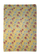 A35092 Oriental Rug Tibetan Handmade Area Transitional 4'1'' x 5'11'' -4x6- Yellow Gold Floral Design