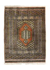 A35123 Oriental Rug Pakistani Handmade Area Tribal 2'0'' x 2'8'' -2x3- Orange Geometric Bokhara Design