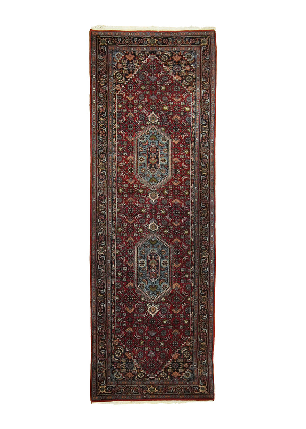 A35131 Oriental Rug Indian Handmade Runner Traditional 2'9'' x 7'11'' -3x8- Red Herati Design