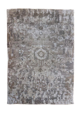A35135 Oriental Rug Indian Handmade Area Transitional Neutral 2'0'' x 3'0'' -2x3- Gray Abstract Erased Design