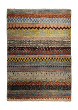 A35273 Oriental Rug Pakistani Handmade Area Transitional 3'11'' x 5'7'' -4x6- Multi-color Stripes Design
