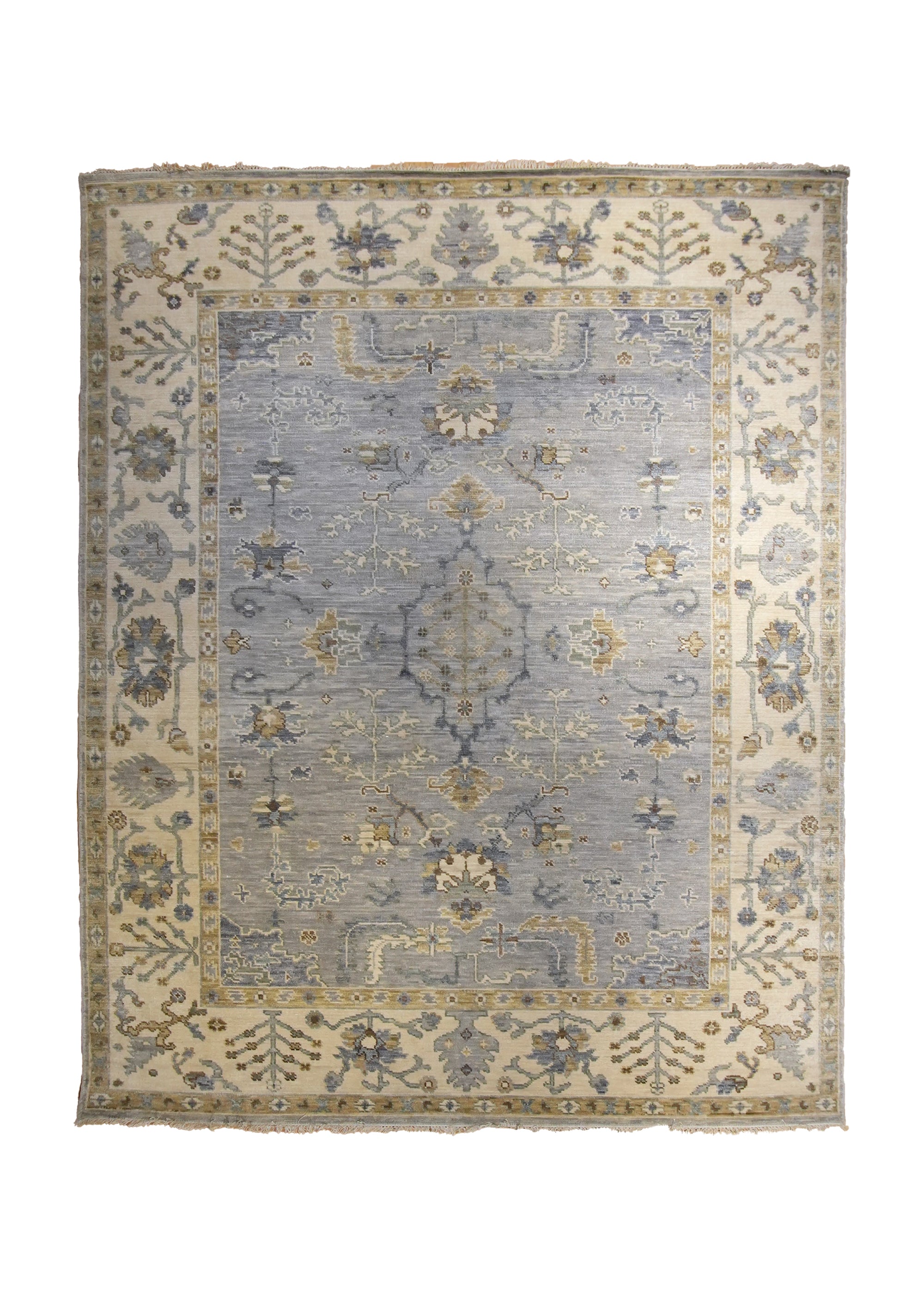 Oriental Rug Indian Handmade Area Transitional Neutral 8'1