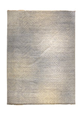 A35299 Oriental Rug Indian Handmade Area Modern Neutral 9'12'' x 13'10'' -10x14- Whites Beige Geometric Design