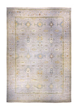 A35347 Oriental Rug Indian Handmade Area Transitional Neutral 14'4'' x 20'2'' -14x20- Blue Yellow Gold Floral Oushak Design