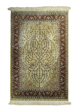 A35504 Oriental Rug Turkish Handmade Area Traditional 2'7'' x 4'1'' -3x4- Yellow Gold Red Tree of Life Animals Design