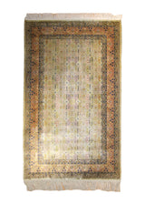 A35513 Oriental Rug Turkish Handmade Area Traditional 3'6'' x 5'8'' -4x6- Whites Beige Pink Paisley Boteh Design