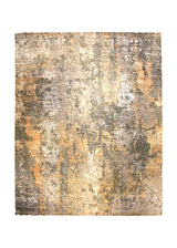 A35579 Oriental Rug Indian Handmade Area Modern 12'0'' x 15'0'' -12x15- Gray Orange Abstract Splatter Design