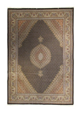 A35585 Persian Rug Tabriz Handmade Area Traditional 6'9'' x 9'8'' -7x10- Blue Green Mahi Fish Design