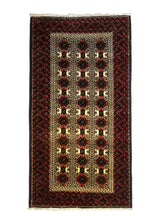 A35606 Persian Rug Baloch Handmade Area Tribal 3'5'' x 6'0'' -3x6- Red Geometric Design