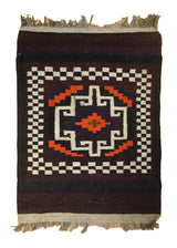 A35614 Persian Rug Ghashghaei Handmade Area Tribal Vintage 2'2'' x 2'11'' -2x3- Orange Brown Geometric Kilim Design