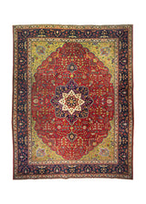 A35624 Persian Rug Tabriz Handmade Area Traditional 10'0'' x 13'0'' -10x13- Green Red Blue Floral Naghsh Design.jpg