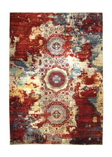 A35645 Oriental Rug Pakistani Handmade Area Transitional Modern 12'3'' x 17'6'' -12x18- Blue Red Yellow Gold Mamluk Abstract Design