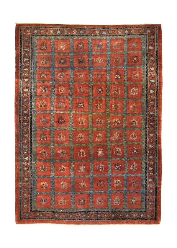 A35662 Persian Rug Gabbeh Handmade Area Tribal 6'11'' x 9'7'' -7x10- Red Geometric Design
