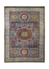 A35684 Oriental Rug Pakistani Handmade Area Transitional Tribal 5'8'' x 7'9'' -6x8- Blue Red Mamluk Nooristan Design.jpg