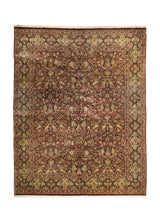 A35706 Oriental Rug Pakistani Handmade Area Traditional 8'0'' x 10'0'' -8x10- Red Yellow Gold Floral Design.jpg
