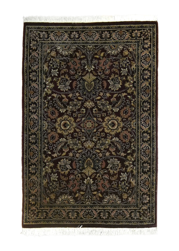 A35733 Oriental Rug Pakistani Handmade Area Traditional 2'1'' x 3'1'' -2x3- Green Blue Floral Design