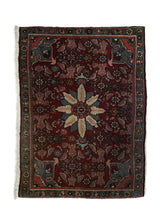 A35734 Persian Rug Bijar Handmade Area Traditional 2'0'' x 2'9'' -2x3- Red Floral Design