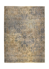 A35765 Oriental Rug Indian Handmade Area Transitional Neutral 9'12'' x 14'0'' -10x14- Gray Orange Whites Beige Abstract Erased Design