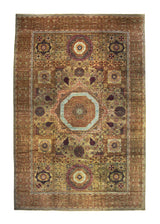 A35766 Oriental Rug Pakistani Handmade Area Transitional Tribal 11'10'' x 18'4'' -12x18- Yellow Gold Red Geometric Mamluk Design