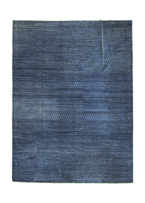 A35784 Oriental Rug Pakistani Handmade Area Transitional 9'9'' x 13'5'' -10x13- Blue Open Geometric Design